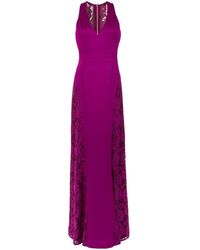 Tufi Duek Lace Paneled Gown - Purple