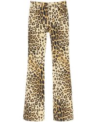 Etro Leopard Print Flared Jeans - Natural