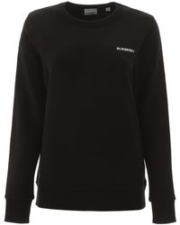 Burberry Fairhall Sweatshirt With Crystals - Black