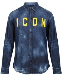 DSquared² Icon Denim Shirt - Blue