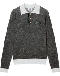 Casablanca Paris - Polo À Manches Longues En Tissu Bouclé À Rayures - Lyst
