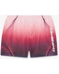 Casablanca Paris - Short De Bain À Imprimé Dégradé Aubergine - Lyst