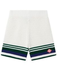 Casablanca Paris - Short De Tennis En Crochet - Lyst