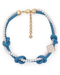 Casablanca Paris - Collier Bleu Noué - Lyst