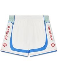 Casablanca Paris - Fuji Dream Silk Shorts, Size By - Lyst