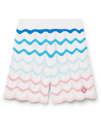 Casablanca Paris - Short En Crochet À Motif Vagues Dégradées - Lyst