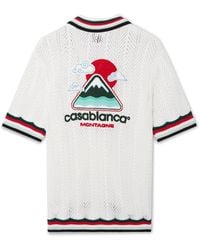 Casablanca Paris - Chemise En Crochet À Manches Courtes Montagne Ondulée En Coton - Lyst