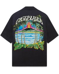Casablanca Paris - Chemise À Manches Courtes En Jacquard Volcano - Lyst