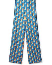 Casablanca Paris - L'Arche De Nuit Silk Wide Leg Trousers, Size By - Lyst