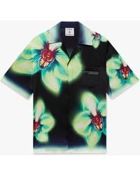 Casablanca Paris - Chemise À Manches Courtes En Soie Orchid Glitch - Lyst