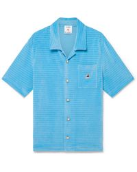 Casablanca Paris - Chemise À Manches Courtes En Velours À Rayures - Lyst