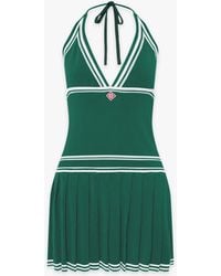 Casablanca Paris - Mini-Robe Dos-Nu Verte À Plis - Lyst