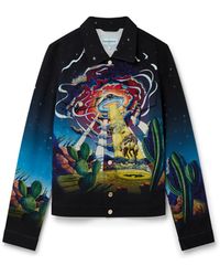 Casablanca Paris - Cowboy De L'Espace Classic Denim Jacket - Lyst