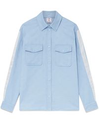 Casablanca Paris - Chemise À Manches Longues Bleue À Monogramme - Lyst