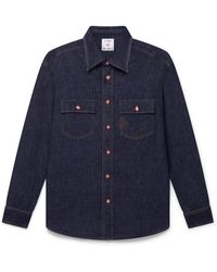 Casablanca Paris - Chemise En Jean À Manches Courtes Avec Logo Brodé - Lyst