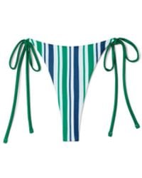 Casablanca Paris - Striped String Bikini Bottom - Lyst