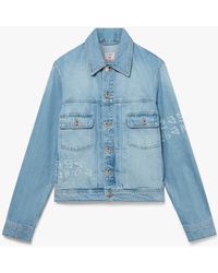 Casablanca Paris - Veste En Jean Délavé Graffiti - Lyst