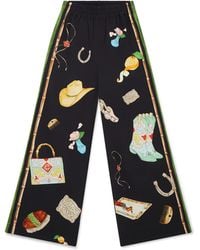 Casablanca Paris - L'Ecurie Nuit Wide Leg Trousers, Size By - Lyst