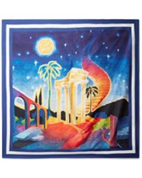 Casablanca Paris - Midnight Acropolis Small Silk Scarf By - Lyst