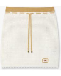 Casablanca Paris - Lace Tuck Stitch Mini Skirt, By - Lyst