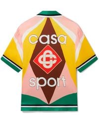 Casablanca Paris - Casa Sport Short Sleeve Silk Shirt, By - Lyst
