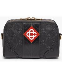 Casablanca Paris - Sac À Bandoulière Noir À Monogramme - Lyst