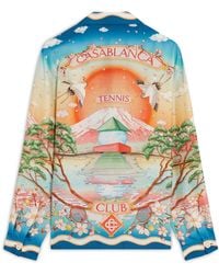 Casablanca Paris - Chemise À Manches Longues En Soie Tennis Club - Lyst