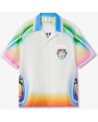 Casablanca Paris - Multicolour Airspray Short Sleeve Silk Shirt, By - Lyst