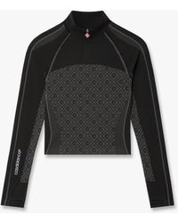 Casablanca Paris - Seamless Monogram Half Zip Long Sleeve Top, By - Lyst