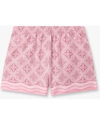 Casablanca Paris - Radiating Monogram Silk Shorts, By - Lyst