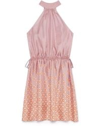 Casablanca Paris - Robe En Soie À Monogramme Dégradé - Lyst