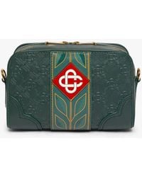 Casablanca Paris - Sac À Bandoulière Vert À Monogramme - Lyst