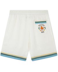 Casablanca Paris - Casa Way Silk Shorts, By - Lyst