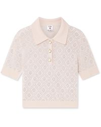 Casablanca Paris - Crystal Monogram Knit Polo Shirt, By - Lyst