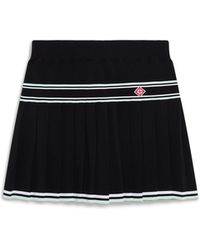 Casablanca Paris - Mini-Jupe Plissée En Viscose - Lyst