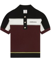 Casablanca Paris - Polo À Manches Courtes À Rayures - Lyst