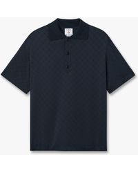 Casablanca Paris - Dark Knit Collar Short Sleeve Polo Shirt, By - Lyst