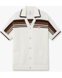 Casablanca Paris - Tennis Stripe Crochet Short Sleeve Shirt, By - Lyst
