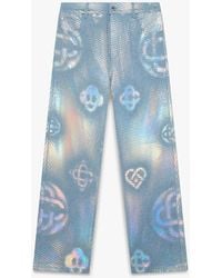 Casablanca Paris - Pearlescent Monogram Baggy Denim Jeans, By - Lyst