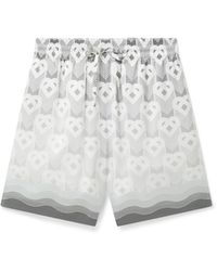 Casablanca Paris - Short En Soie Dégradé À Monogramme Caur - Lyst