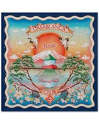 Casablanca Paris - Foulard De Taille Moyenne En Soie Tennis Club - Lyst