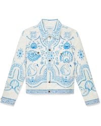 Casablanca Paris - Plat A Dessert Blanc Classic Denim Jacket, By - Lyst