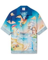 Casablanca Paris - Chemise À Manches Courtes En Soie Le Plongeon - Lyst