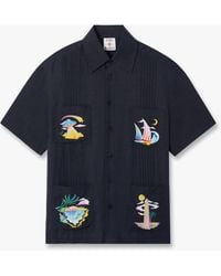 Casablanca Paris - Dark Phantasmagoria Embroidered Short Sleeve Shirt, By - Lyst