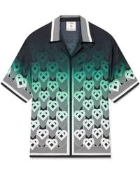 Casablanca Paris - Chemise À Manches Courtes En Soie Dégradée À Monogramme - Lyst