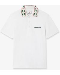 Casablanca Paris - Laurel Pique Short Sleeve Polo Shirt, By - Lyst