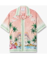 Casablanca Paris - Ethereal Short Sleeve Silk Shirt, By - Lyst