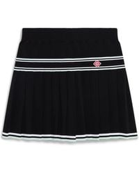 Casablanca Paris - Mini-Jupe Plissée En Viscose - Lyst
