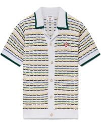 Casablanca Paris - Chemise À Manches Courtes En Point De Tricot - Lyst
