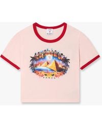 Casablanca Paris - Pyramid Tourism Cropped Baby Short Sleeve T-Shirt, By - Lyst